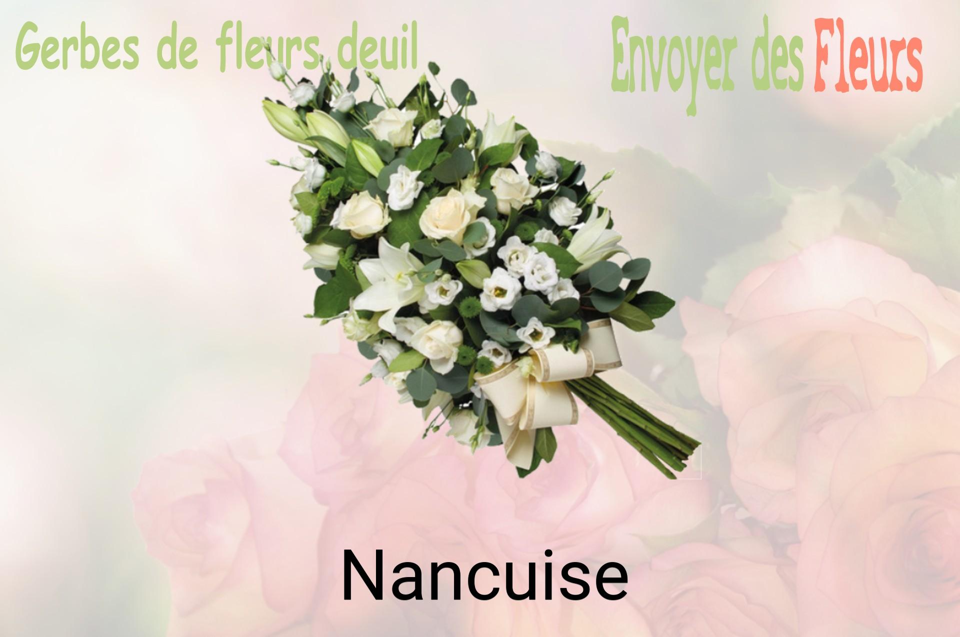 Gerbe de fleurs de deuil livrée à Nancuise
